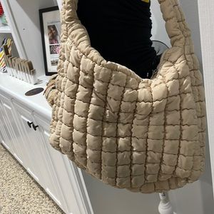 Free People Quilted Tan Bag